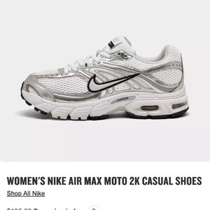 Nike Women's Air Max Moto 2K Sneakers - White and Silver